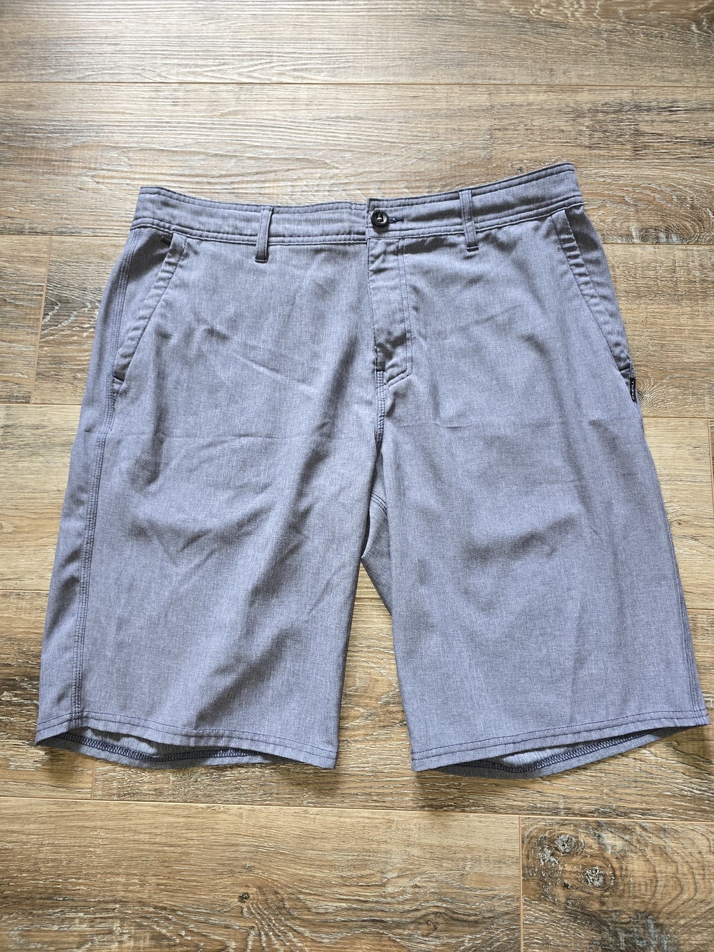 O'Neill Hybrid Shorts Men's Blue Grey Chino Walk Shorts Size 34 Golf Beach